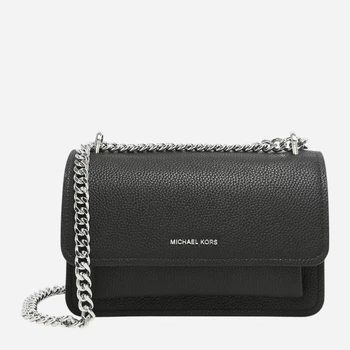 Сумка крос-боді через плече жіноча з натуральної шкіри маленька Michael Kors Claire Lg Shoulder 30T4SC7L3T 001 Чорна (800070349099)