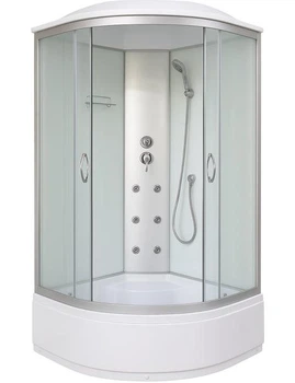Гидромассажная кабина KO&PO 470 Matt J 90x90х215 см душевой бокс на глубоком поддоне с гидромассажем матовое стекло раздвижные двери (C15131)