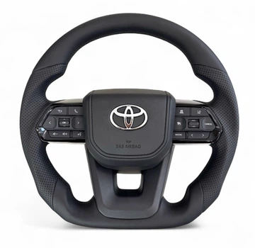 Анатомічне кермо для Toyota Land Cruiser 200, Prado 150. З підігрівом. Шкіра. Логотип - хром. В зборі.