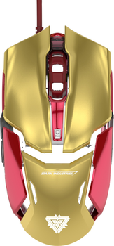 Миша E-blue Iron Man Armor USB Gold/Red (EMS610GOAA-EU)