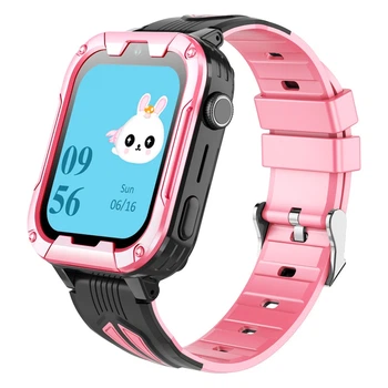 Смарт-часы детские с видеозвонком Wonlex KT32 Original WI-FI GPS SIM-карта Pink (18345)