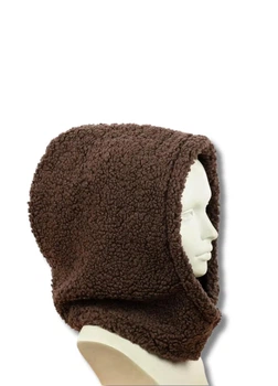 Жіночий хутряний капор-капюшон (Баранець) (One-size) Шоколадний