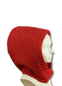 Женский капор-капюшон из стеганой плащевки Камила (One-size) Красный