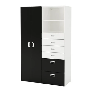 Шкаф / гардероб IKEA STUVA / FRITIDS 120x50x192 см белый черный 192.765.36