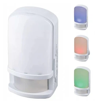 LED светильник ночник в розетку с датчиком темноты Livarno Home с меняющимся светом (P1-00278)