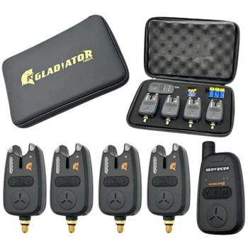 Набор сигнализаторов GLADIATOR RF298 Black 4 сигнализатора и пейджер радиус до 200 м влагозащита (RF298)