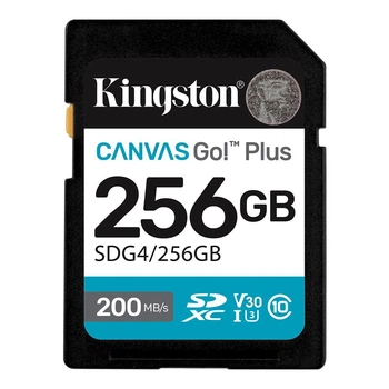 Картка пам'яті SDXC 256 GB UHS-I/U3 Class 10 Kingston Canvas Go! Plus R200/W160MB/s (SDG4/256GB) ( Canvas Go! Plus ) 16442