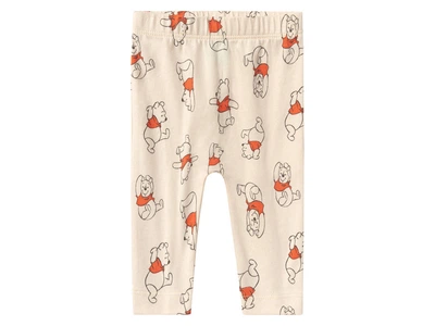 Лосини бавовняні з принтом для дівчинки Disney Winnie the Pooh 434488 050-56 см (0-2 months) бежевий