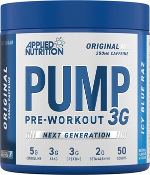 Передтренувальний комплекс Applied Pump 3G Pre Workout - Energy, Focus & Performance (375g - 25 Servings) (ICY Blue Raz)