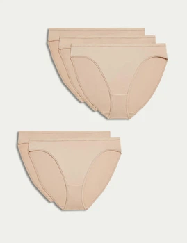 Набор женских трусиков из микрофибры Marks&Spencer High legs 12(40) 5 шт roze quartz 0193