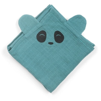 Pieluszki dla noworodka Nuuroo 70 x 70 cm BIO muślin 2 szt PANDA Lead (5715235004895)