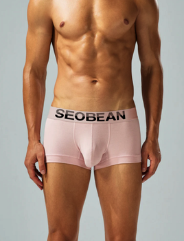 Мужские трусы боксерки Seobean 04-2812 L цвет персиковый