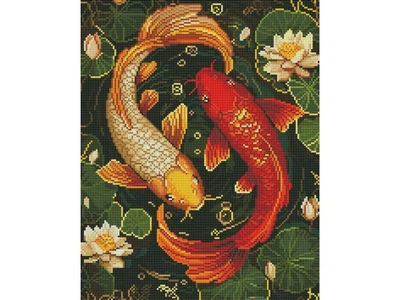 Алмазная мозаика Разноцветные рыбы, Brushme (40x50 см), DBS54014