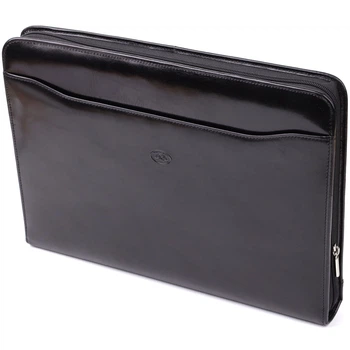 Оригинальная папка с блокнотом из гладкой натуральной кожи Tony Perotti 20850_1 (1278L nero) Черный