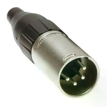 Кабельный разъем XLR HFC4MXL штекер 4 контакта штекер (папа) пайка цвет никель контакты никель MOCO