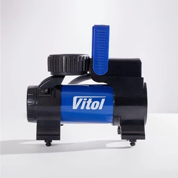 Компрессор автомобильный ViTOL K-22 100 PSI, 14 А, 37 л/мин, цифровой манометр, фонарь, автостоп