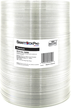 Dyski SmartDisk PRO by Verbatim CD-R 700MB 52X Premium White InkJet Printable WRAP 100 szt. (69825)