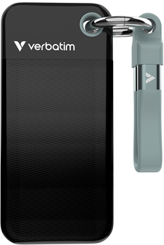 SSD dysk Verbatim Pocket SSD 1TB USB 3.2 Gen 2 Type-C Black-Gray (0023942321903) External
