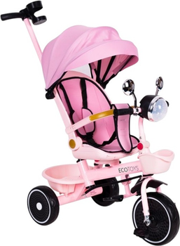 Rowerek trójkołowy spacerówka EcoToys WQL-186 PINK (5905817007219)