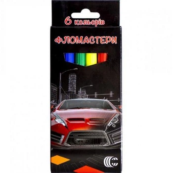 Фломастер 6 кольорів Картон (ВИД 2) (TS01091996272724)