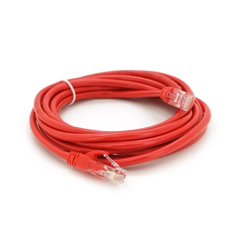 Патч-корд литой RITAR, UTP, RJ45, Cat.5e, 2m, красный, Cu (медь)