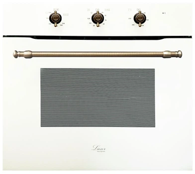 Духовой шкаф газовый Luxor Qualität 60 GIO White Grill KUP Classico конвектор, белое стекло + набор для подключения пропан в подарок, белый