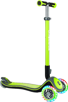 Самокат Globber Elite Deluxe 3 колеса з підсвіткою до 50 кг 3+ Зелений (444-406)