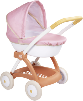 Коляска для ляльки Smoby Toys Baby Nurse люлька з корзиною Теракотова пудра 38х59х58 см (7600254124)