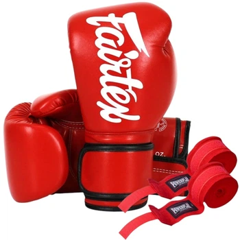 Боксерські рукавиці Fairtex BGV14 Red 16 унцій (бинти в комплекті)