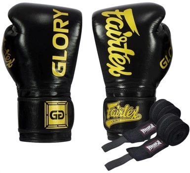 Боксерські рукавиці Fairtex BGVG1 Black 12 унцій (бинти в комплекті)