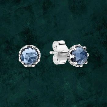 Срібні сережки з короною Pandora (Пандора) 298311NMB