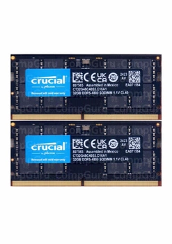 Оперативная память для ноутбука Crucial DDR5 64GB (2x32GB) 4800MHz