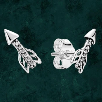 Серебряные сережки "Сияющие стрелы" Pandora (Пандора) 297828cz