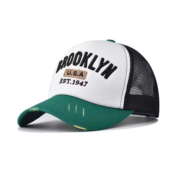 Кепка Тракер логотип Brooklyn (Бруклин) с сеточкой Зеленый, Унисекс WUKE One size