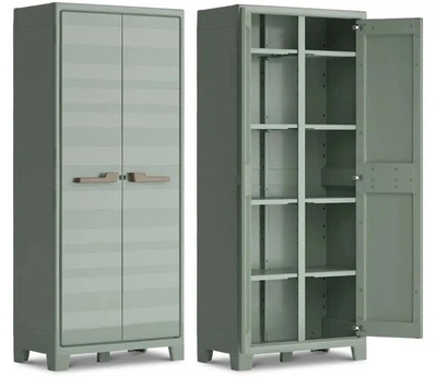 Шафа Keter/Kis Planet Outdoor Multispace Cabinet зелена висока пластикова багатофункціональна (250145)