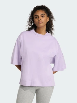 Футболка хлопковая женская Adidas ALL SZN Soft Lux Loose Sportswear JW5069 XS Фиолетовая (4068808547284)