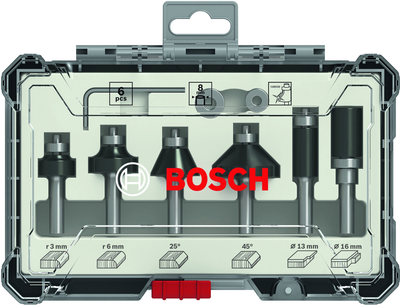 Набір кромкових фрез Bosch 8 мм 6 шт (2607017469)