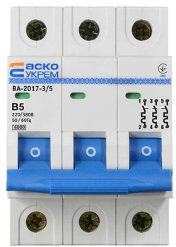 Автоматичний вимикач АсКо ВА-2017 3P 3P B (A0010170062)