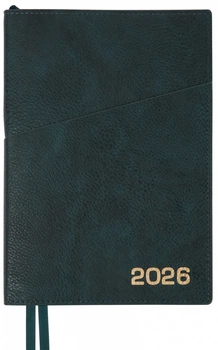 Щоденник датований Leo Planner 2026 Credo A5 368 сторінок Зелений (252646) (5056574456793)