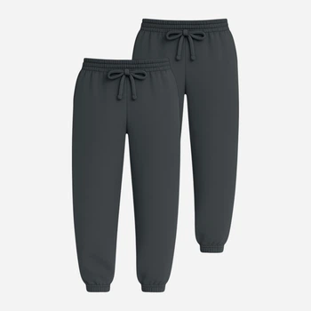 Набор спортивных штанов женских Ray Premium Loose U0909W-Grey-Pack 2XL 2 шт Темно-серый (RAY2000000047980)