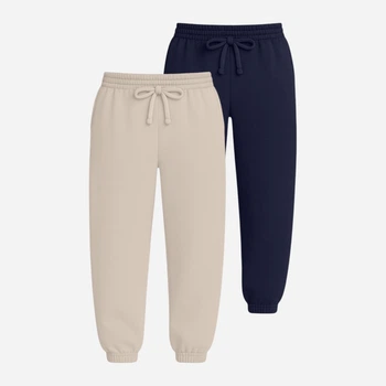 Набір спортивних штанів чоловічих Ray Premium Loose U0909M-Cream-Navy Blue S 2 Бежевий/Темно-синій (RAY2000000048710)
