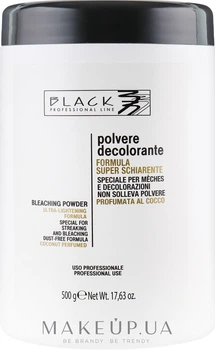 Білий освітлювальний порошок із ароматом кокосового ореху - Black Professional White Coconut No Dust Bleaching Powder 500g (580629-94462)