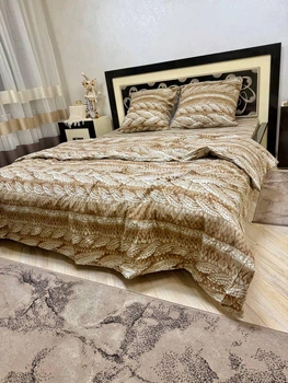 Постільна білизна Євро Пакистанська байка 200 x 220 см 7899 Бежева 70 х 70 см