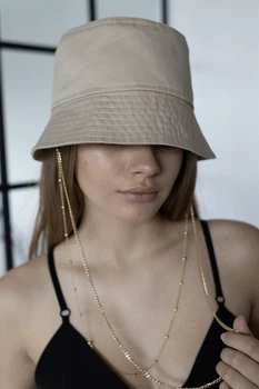 Панама женская летняя с цепочкой D.Hats бежевая