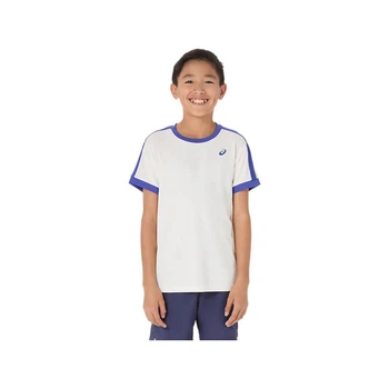 Футболка Asics BOYS TENNIS SS TOP CREAM/DARK COBALT (XS) 2044A044-100 XS