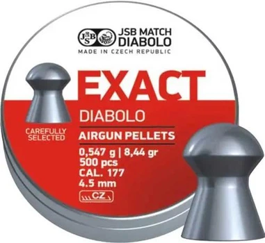 Пули пневматические JSB Diabolo Exact. Кал. 4,5 мм. Вес - 0,54 г. 500 шт/уп