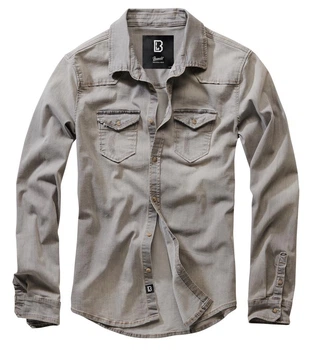 Мужская джинсовая рубашка Brandit Riley XL grey denim (4020.169.XL)