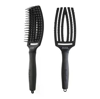 Щетка Olivia Garden для волос комбинированная FingerBrush Care Iconic Boar&Nylon Full Black "M"