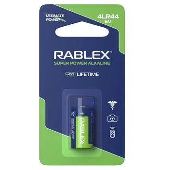 Батарейка Щелочная 6V Rablex 4LR44 blister card 1шт