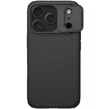 Чохол Nillkin CamShield Pro для iPhone 17 Pro Max карбоновий, зі шторкою камери Айфон 17 про макс Black